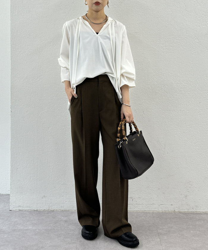 セール】【Loungedress】2WAYスキッパーブラウス(507738583
