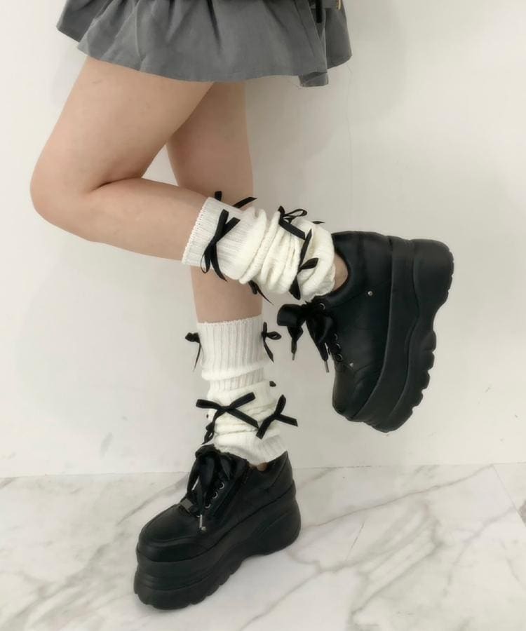 きゅんフィットインソールチュールリボンスニーカー（スニーカー