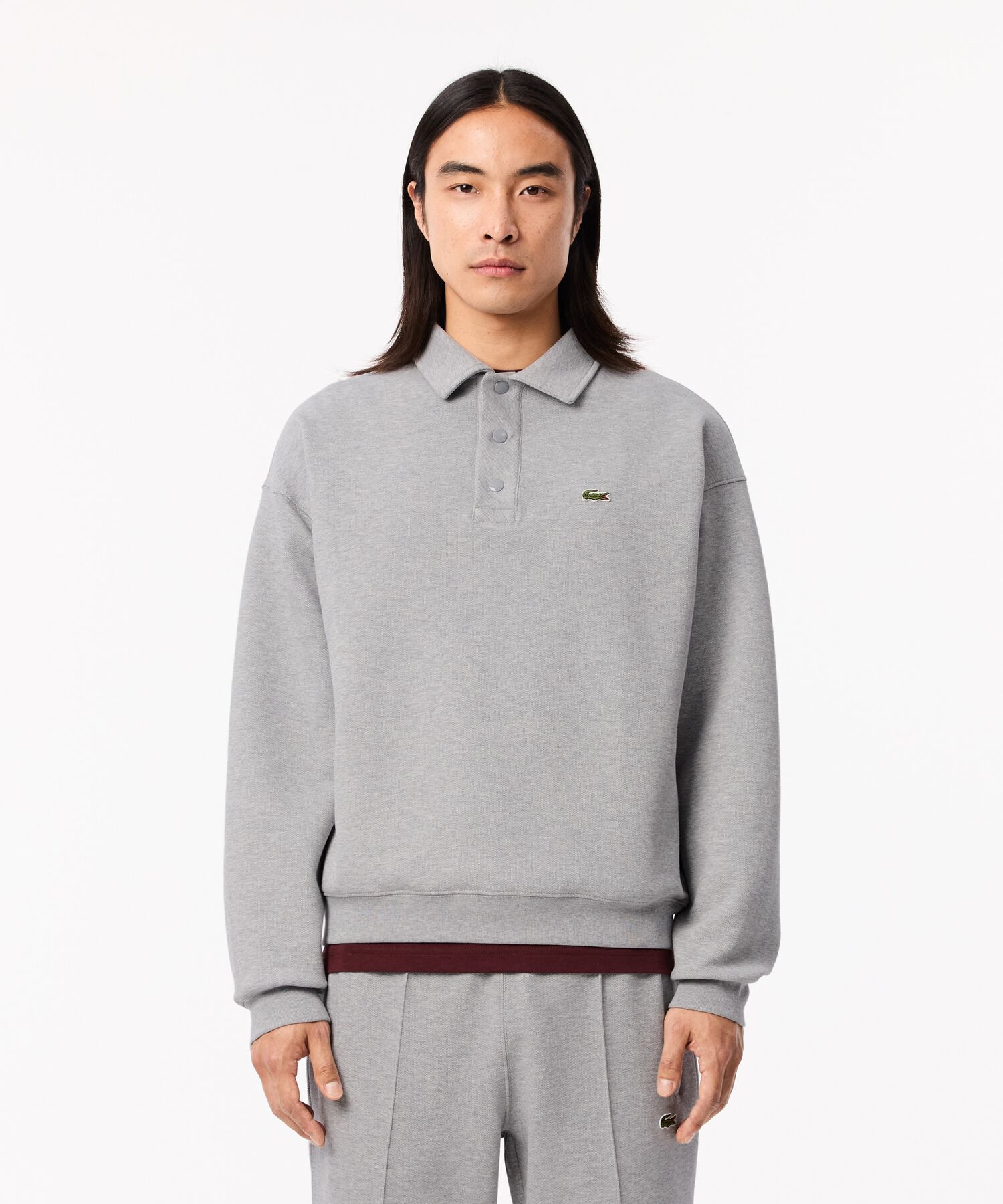 新品未使用　LACOSTE　メンズ　トレーナー xs セール】 プレミアムスウェットジップフーディー （パーカー