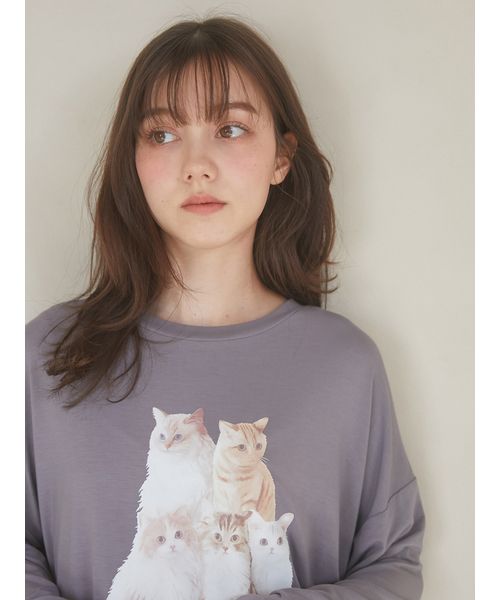 セール 30%OFF】【ONLINE限定カラーあり】CATワンポイントロンT