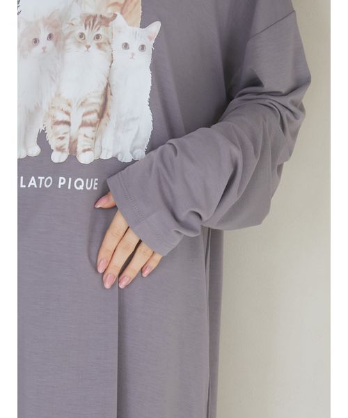 セール 30%OFF】【ONLINE限定カラーあり】CATワンポイントロンT
