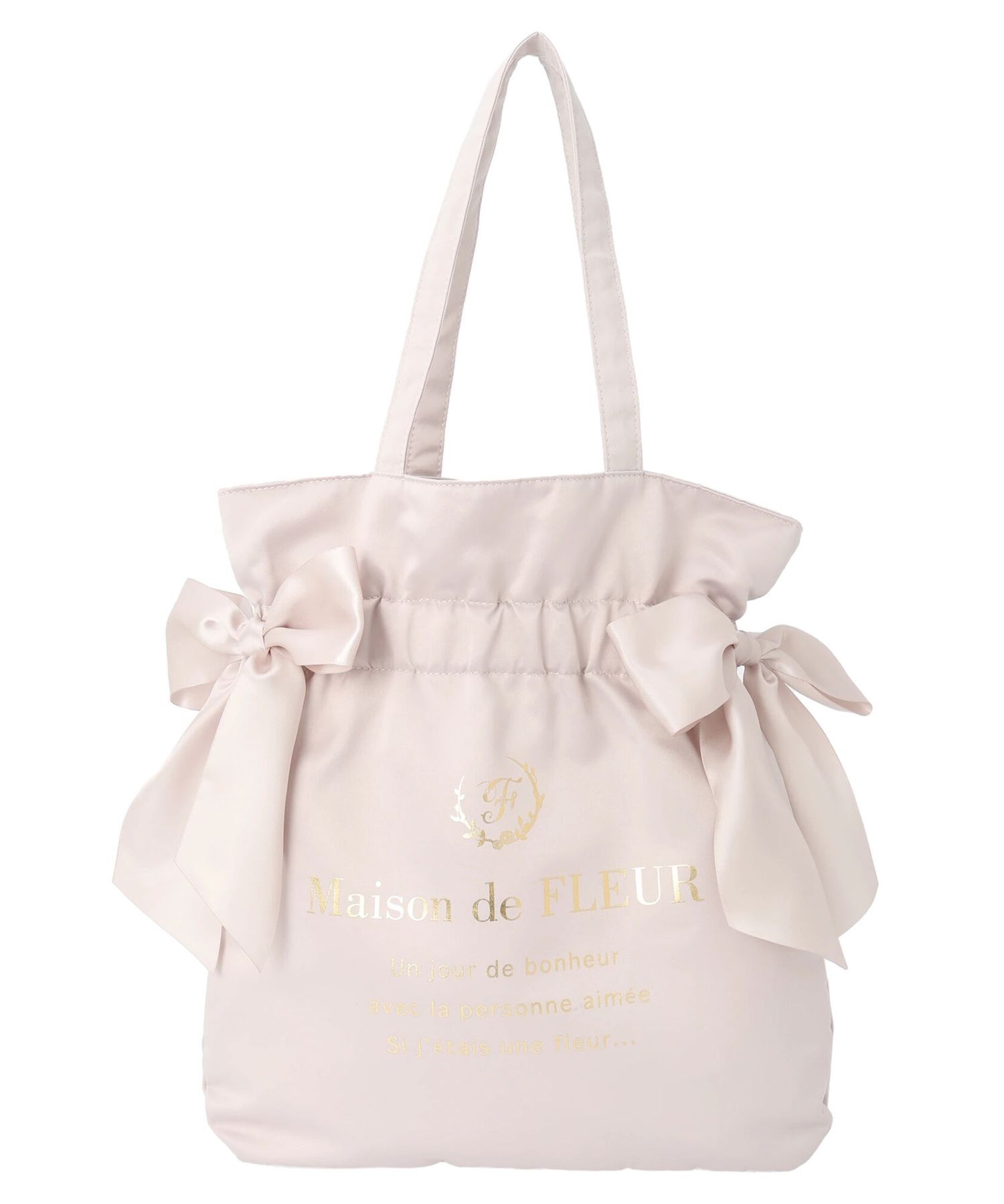 ぐでたま Maison de FLEUR ダブルリボンギャザートートバッグ ダブルリボン2Wayトートバッグ/Maison de FLEUR（メゾン ド