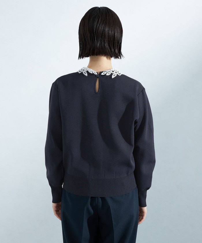 UNITED ARROWS green label relaxing｜襟レース 2WAY ニット