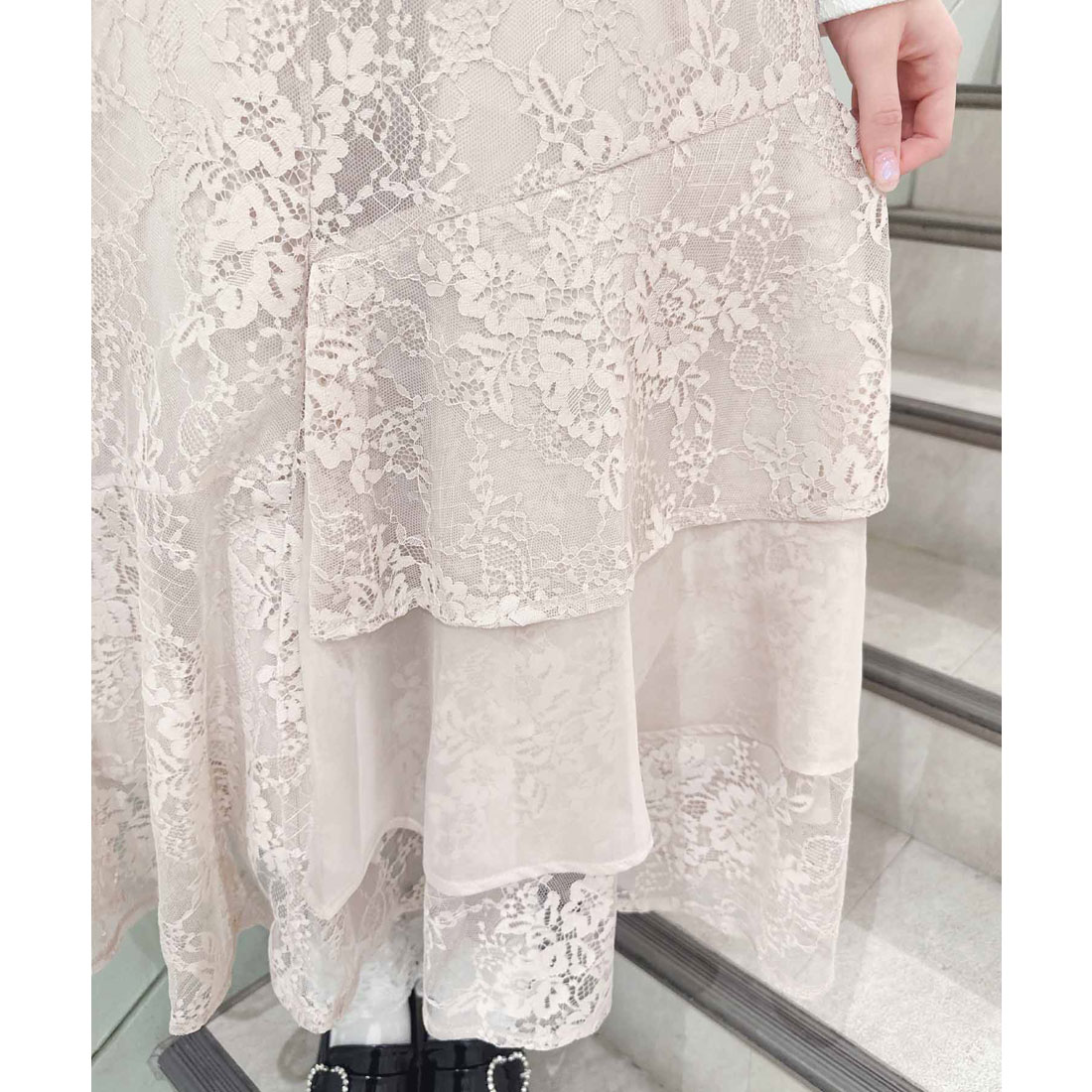セール 20%OFF】ロジータ ROJITA 総レースアシメティアード