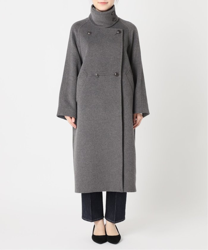 【NEW限定品】 セール 20%OFF】《追加》WビーバーコクーンW前スタンドコート ジャケット・アウター