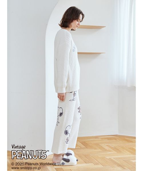 【PEANUTS】SNOOPY×BEAR ワンポイントロンT&ロングパンツ gelato pique｜【PEANUTS】【KIDS】SNOOPY×BEAR ワンポイント