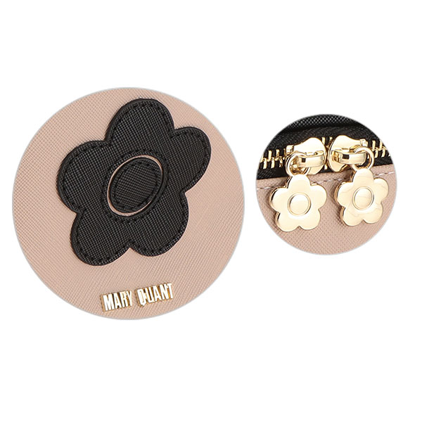 MARY QUANT* バイカラーサフィアーノデイジー キューブバニティ マリークワント MARY QUANT バイカラーサフィアーノデイジー