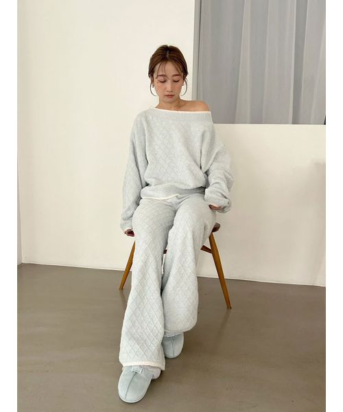 セール】柄編みロングパンツ(507644013) | SNIDEL HOME(SNIDEL