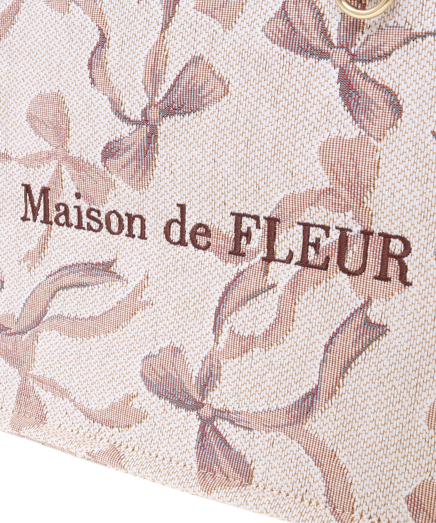 メゾン ド フルール Maison de FLEUR リボン柄ゴブランスクエア