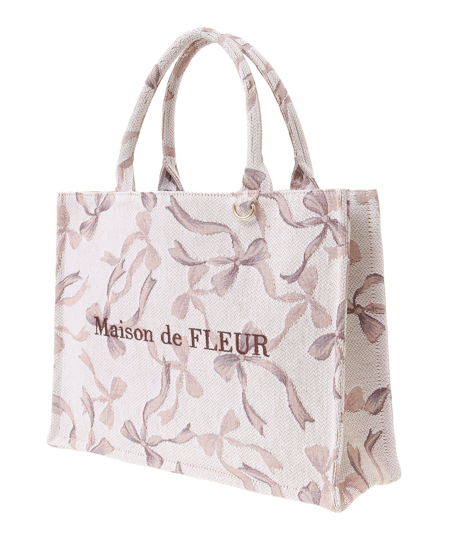 メゾン ド フルール Maison de FLEUR リボン柄ゴブランスクエア