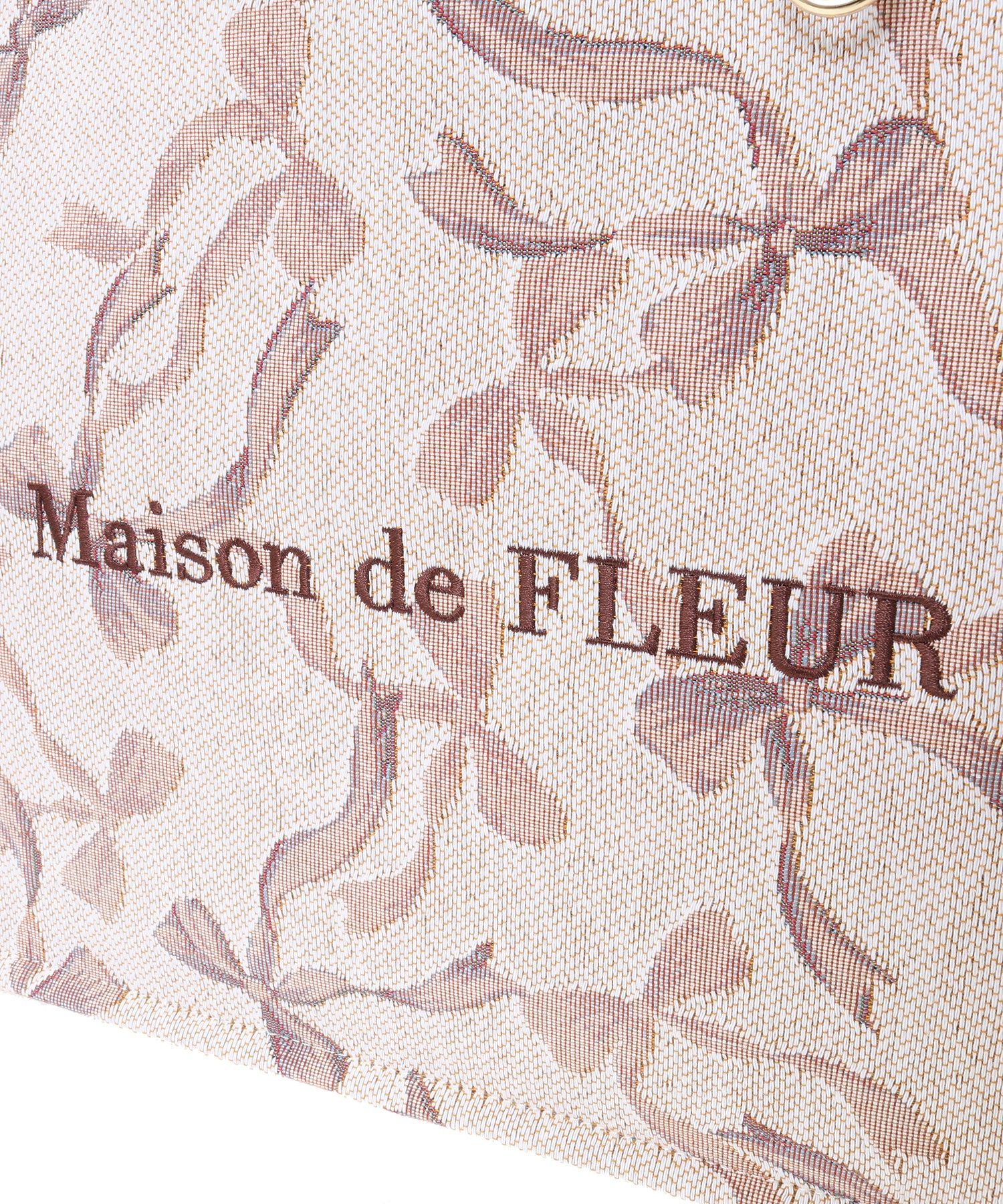 メゾン ド フルール Maison de FLEUR リボン柄ゴブランスクエア