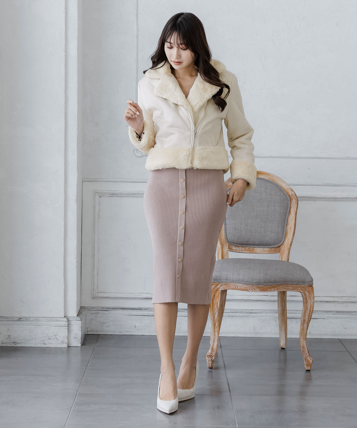 ジュリアブティック JULIA BOUTIQUE フェイクムートンライダース