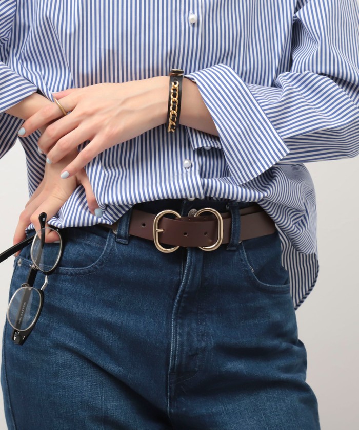 LEFIJE レフィエ レザーベルト ブラック レディース LEFIJE ベルト BUCKLE レザーベルト レディース : ZOZOTOWN
