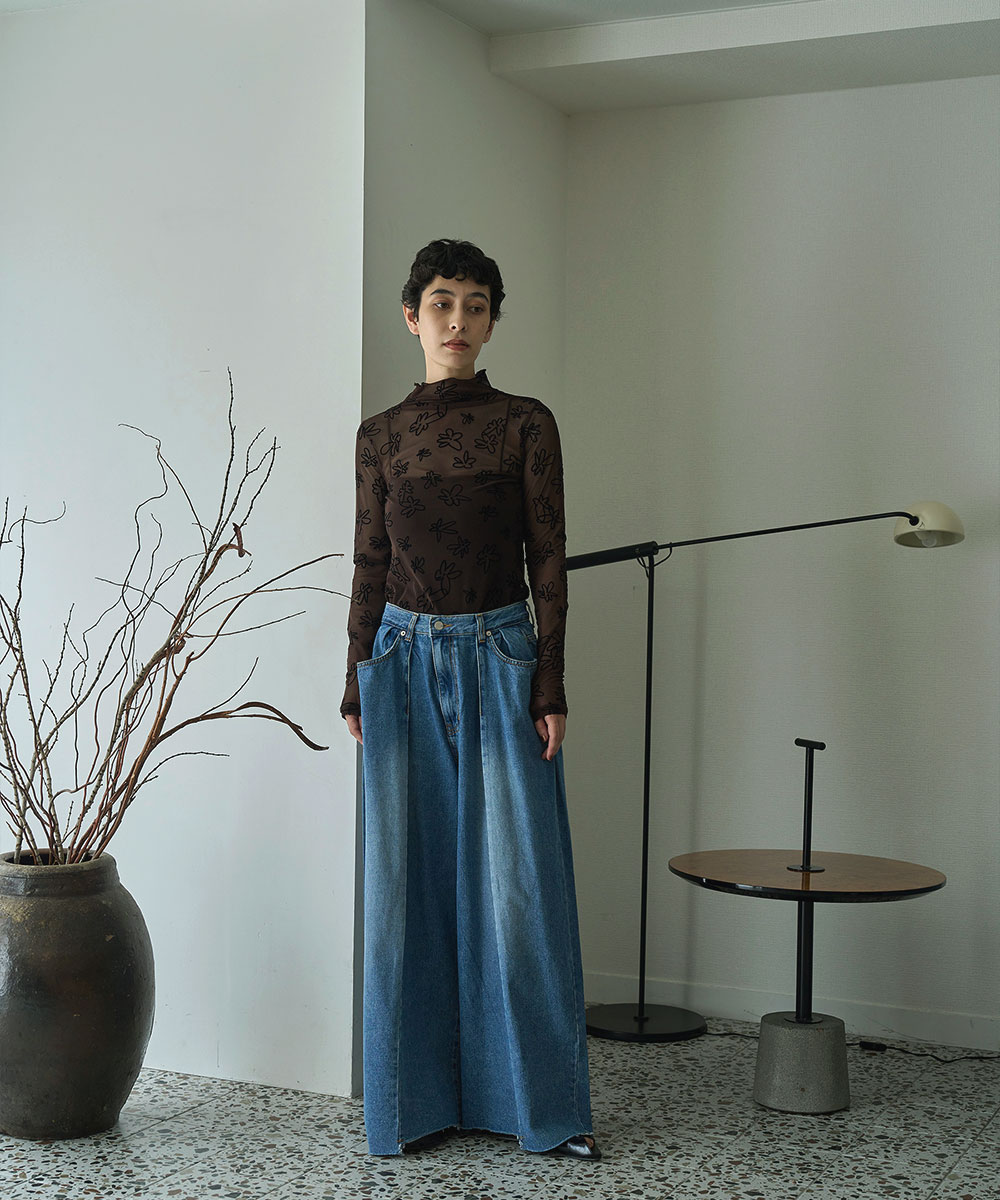 マージュール marjour SUPER WIDE TUCK DENIM(507782154) | マー