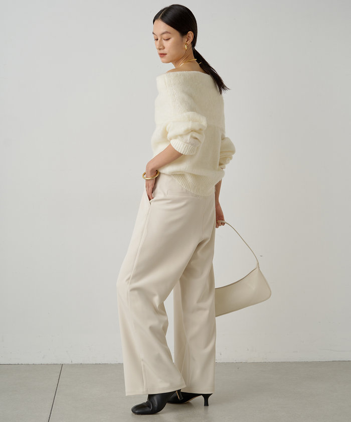 新品　ラウンジドレス　オフショルニット　グレー セール】【Loungedress】オフショルニット(507784740) | パル