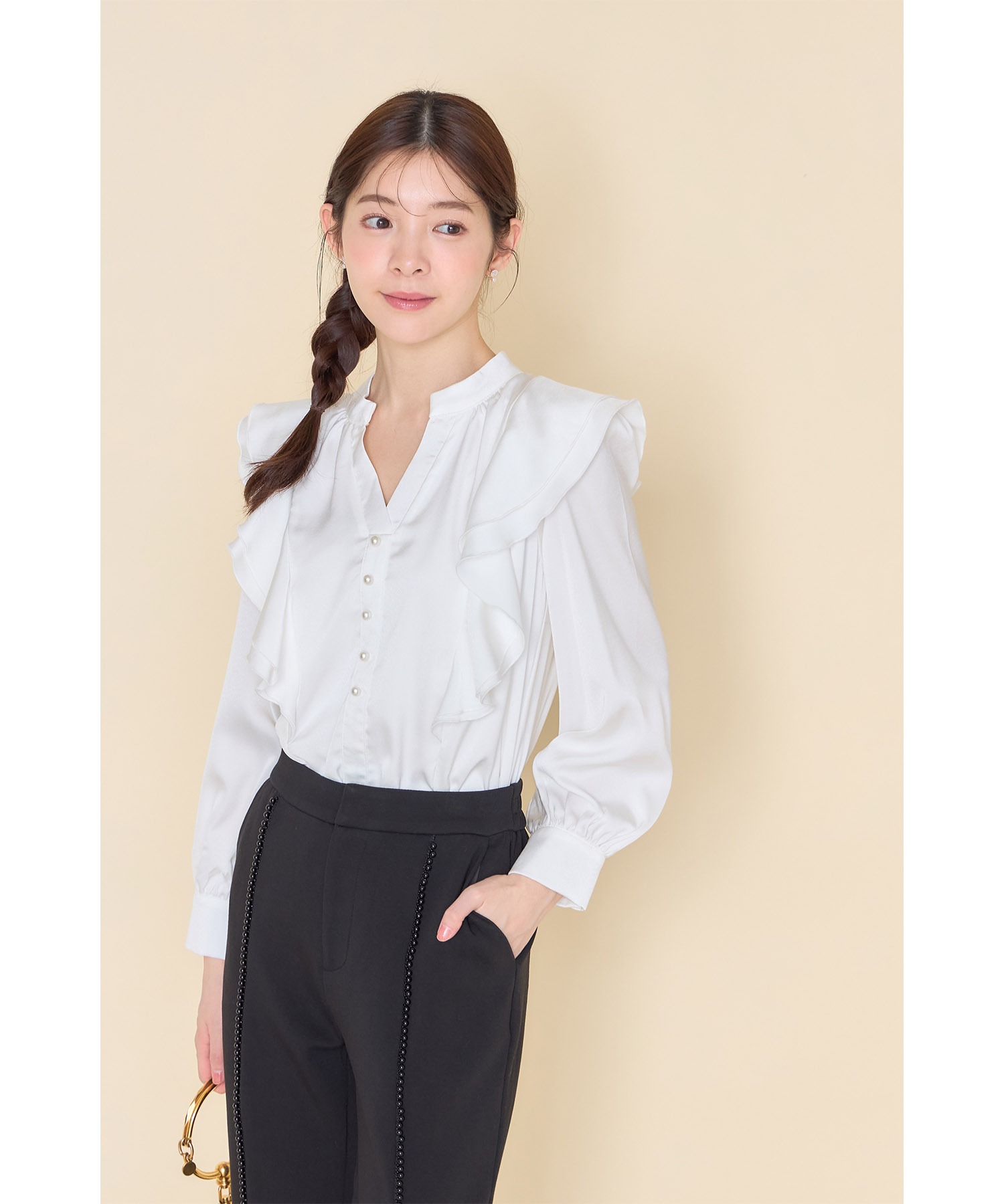 セール】トッコクローゼット tocco closet パール付きテーパード