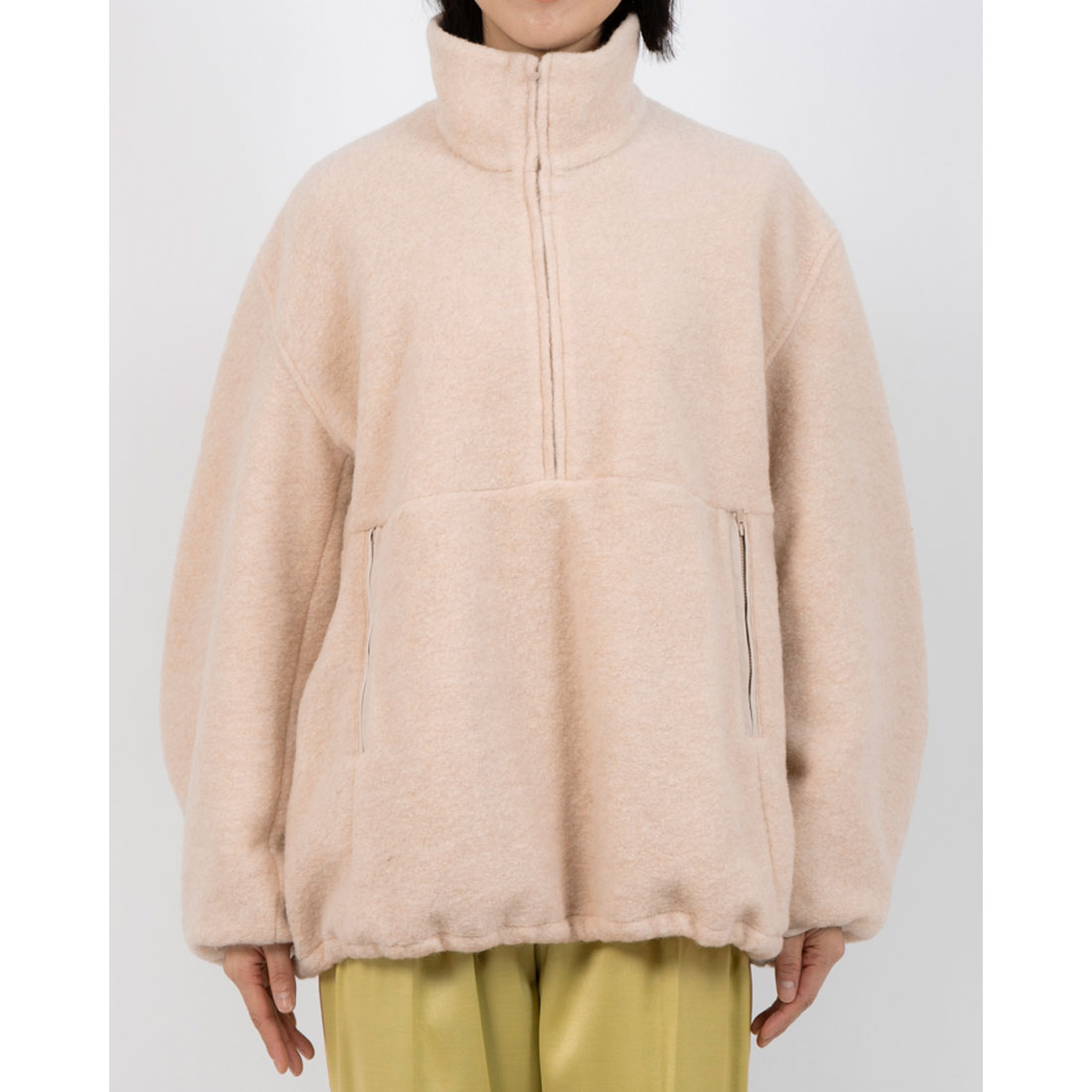 クラネ CLANE SLIVER HALF ZIP TOPS/IVORY/F(507790165 クラネ CLANE SLIVER HALF ZIP TOPS/IVORY/F(507790165