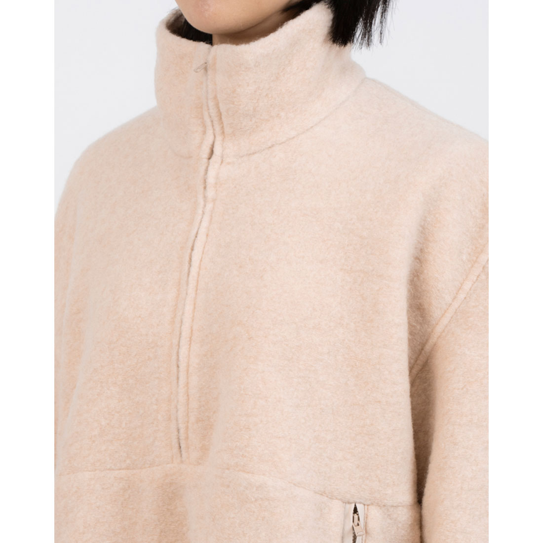 クラネ CLANE SLIVER HALF ZIP TOPS/IVORY/F(507790165 クラネ CLANE SLIVER HALF ZIP TOPS/IVORY/F(507790165
