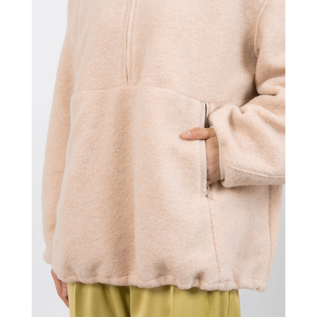 クラネ CLANE SLIVER HALF ZIP TOPS/IVORY/F(507790165 クラネ CLANE SLIVER HALF ZIP TOPS/IVORY/F(507790165