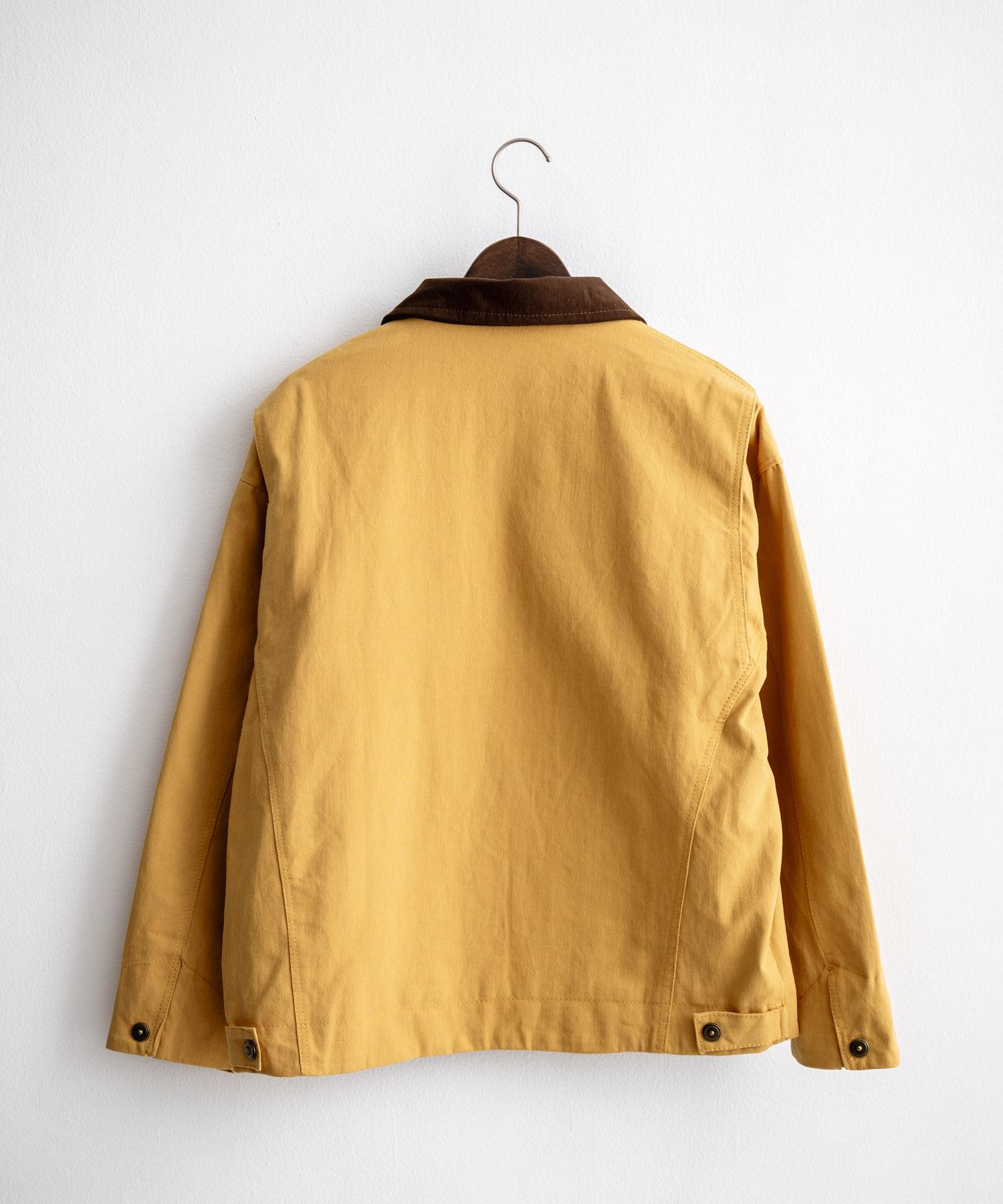 LACOSTE カバーオール イエロー M 襟コーデュロイ メンズ