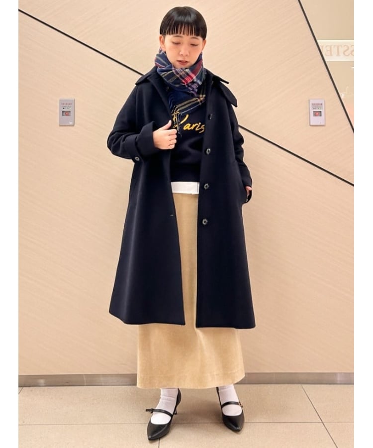 大人百花冬号掲載 モデル美香さん着用】Super110sウールAライン 大人百花冬号掲載 モデル美香さん着用】Super110sウールAライン