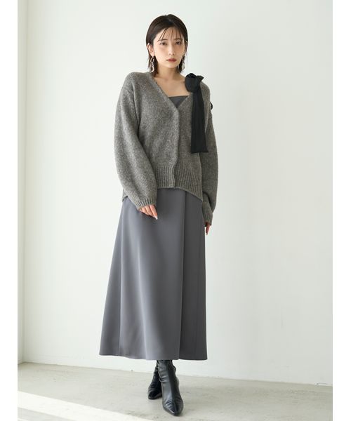 カーデセットリボンショルダーワンピース(507793762) | フレイ