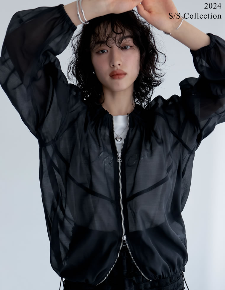 新品タグ付き】maison de Dolce 2024SSオーガンジーブルゾン