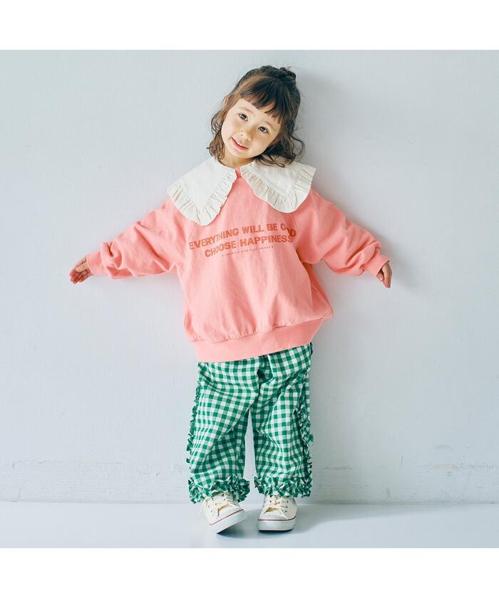ピンクハウス　ダンガリーフリルパンツ　定価¥3万3000円 クーポン】ギンガムチェックフリルパンツ(506515605) | ピー