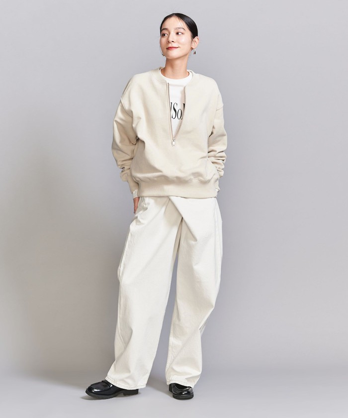 コットン裏毛 フロントジップ スウェット セール 40%OFF】コットン裏毛 フロントジップ スウェット