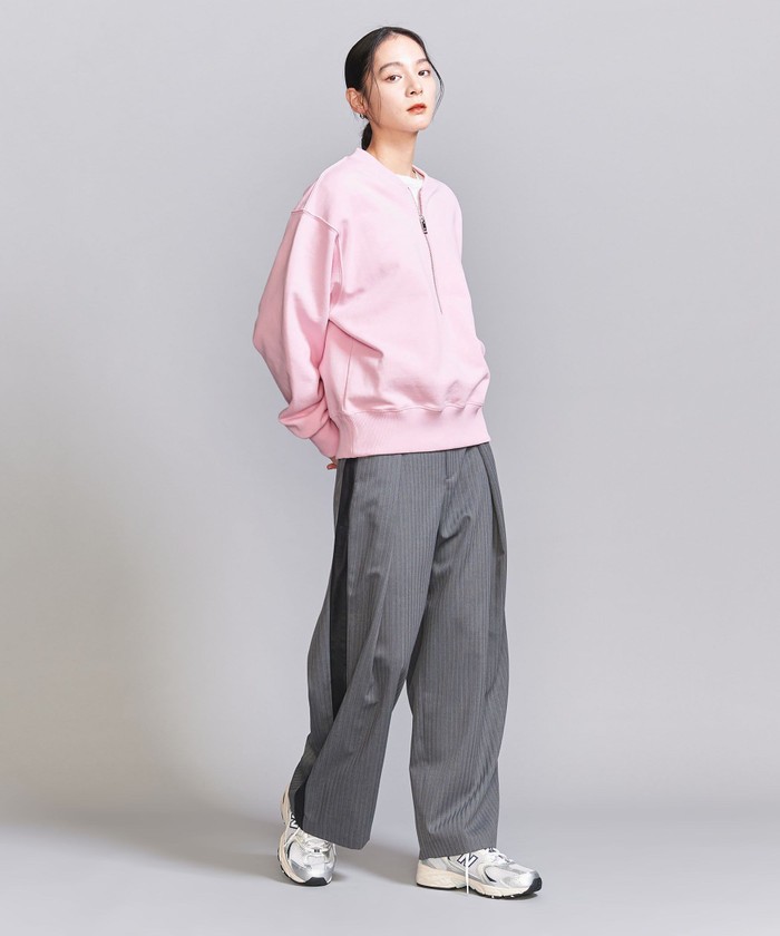 セール 40%OFF】コットン裏毛 フロントジップ スウェット