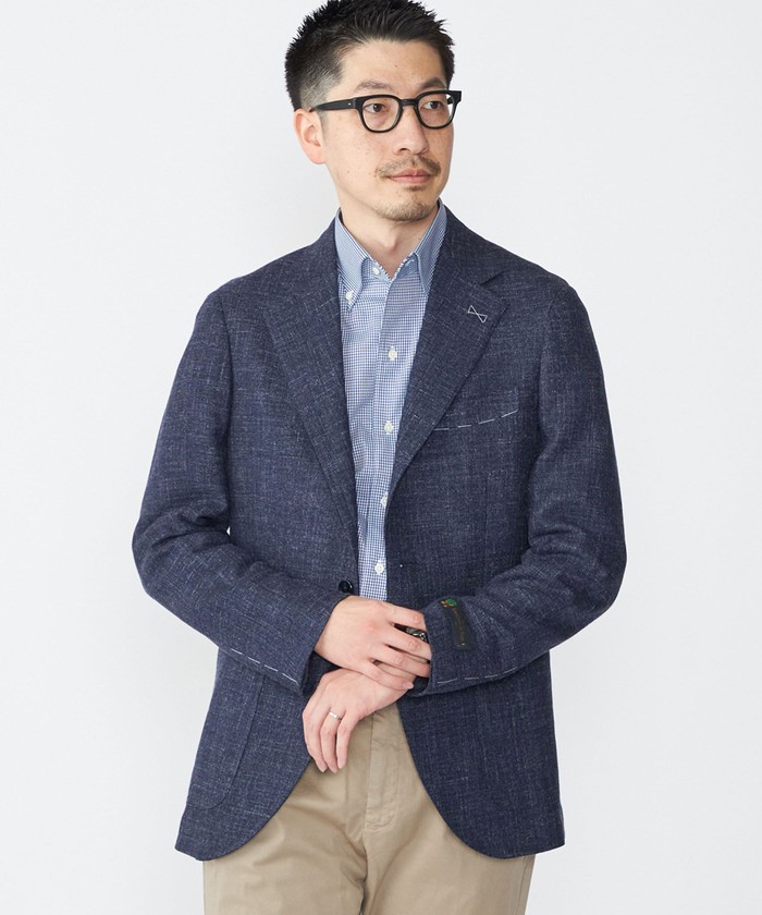 高級素材】シップス ネイビー ビジネススーツ Mサイズ シルク混