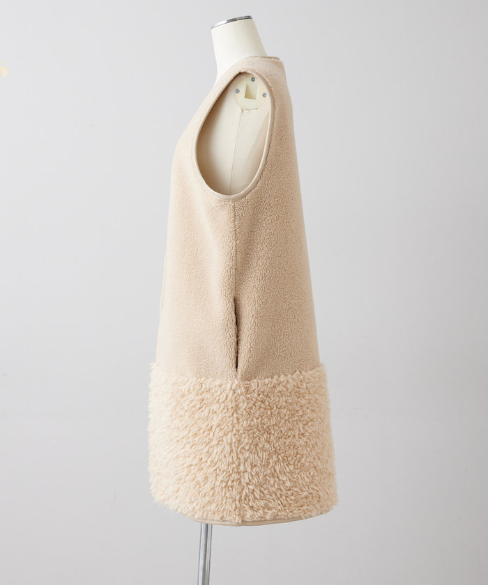 ムートンベスト パピヨネ クーポン】【セール 61%OFF】【ear PAPILLONNER】フェイク