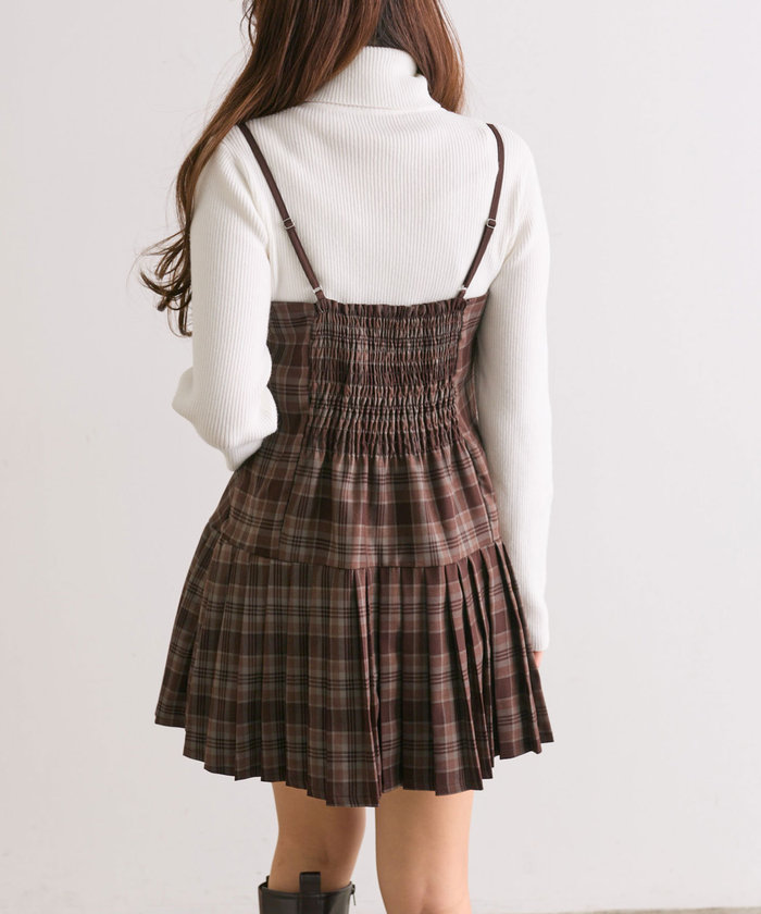 クーポン】【OLIVE des OLIVE】裾プリーツミニキャミワンピース