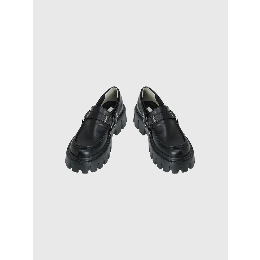 パールスタッズローファー(S BLACK): SHOES