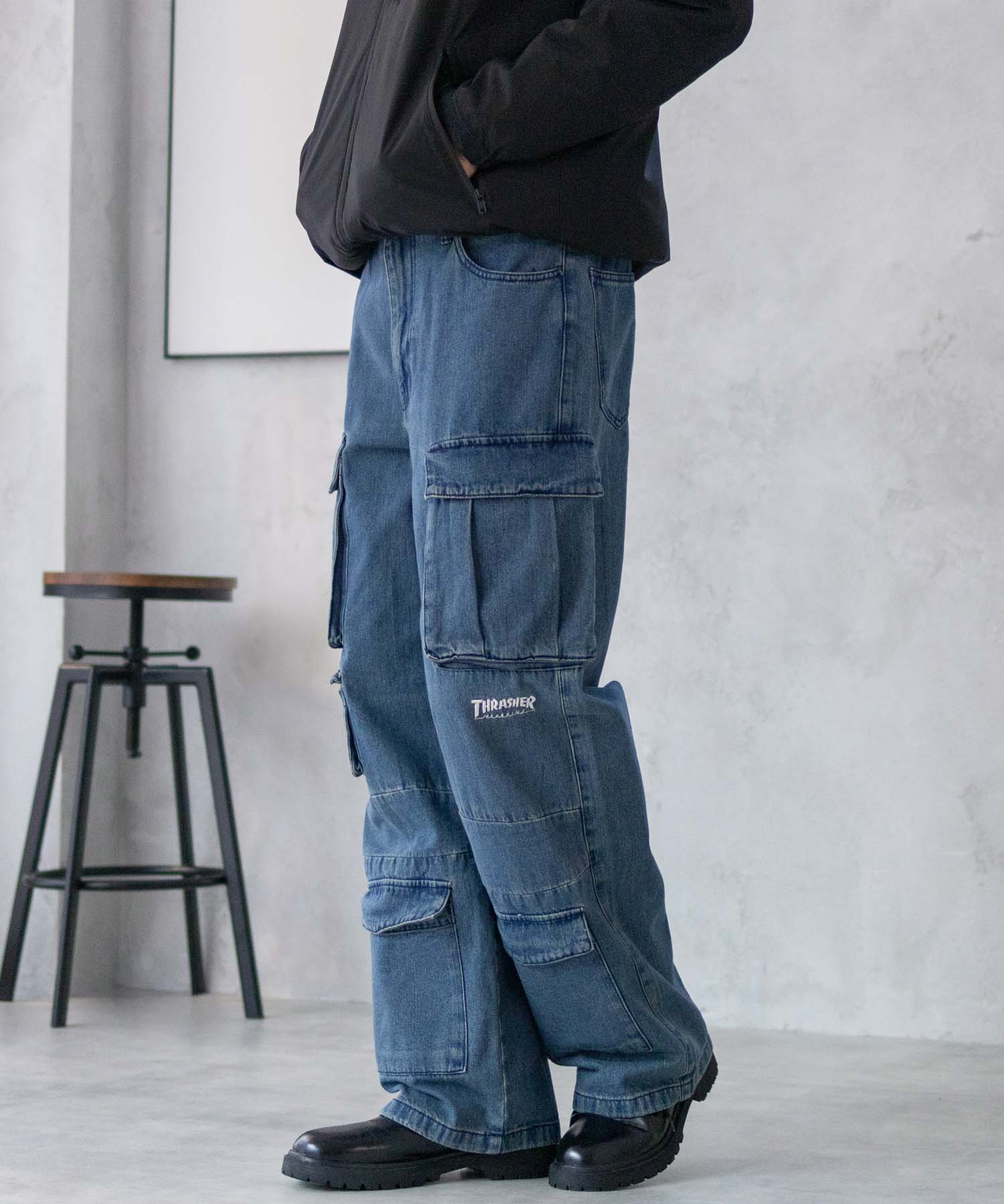 セール】スラッシャー THRASHER 9ポケットデニムカーゴパンツ