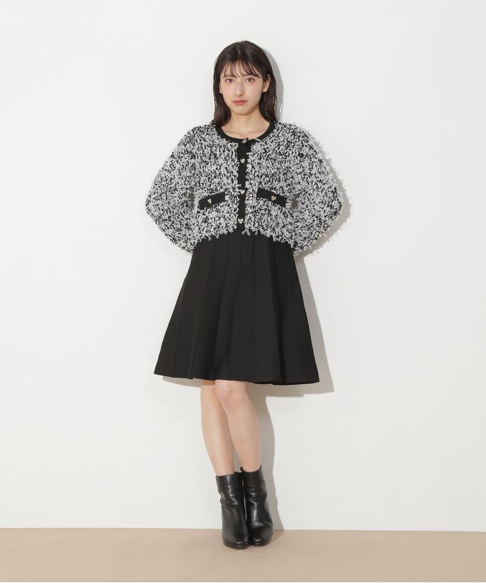 リボンヤーンミニワンピースセットアップ(507807773) | ジル バイ ジル スチュアート(JILL by JILL STUART) - d fashion リボンヤーンミニワンピースセットアップ(507807773) | ジル バイ ジル スチュアート(JILL by JILL STUART) - d fashion
