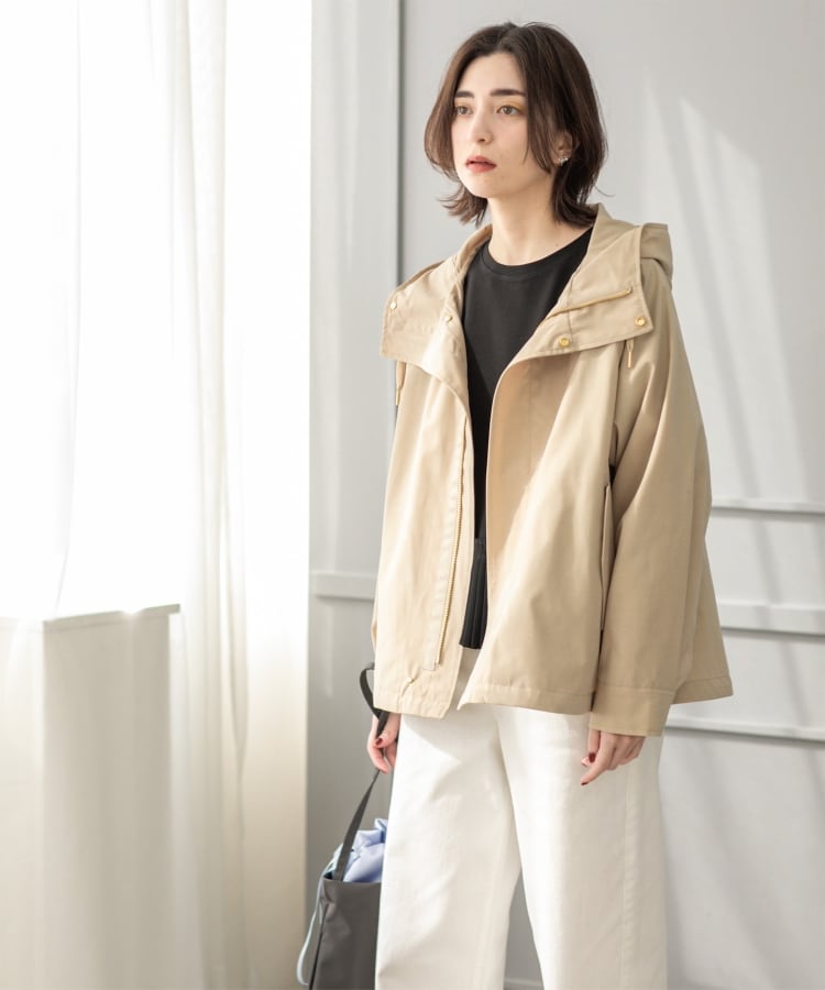 ♡極美品♡ セオリー　コットンウール　ブルゾン　ジップアップ　S ベージュ ♡極美品♡ セオリー コットンウール ブルゾン ジップアップ S