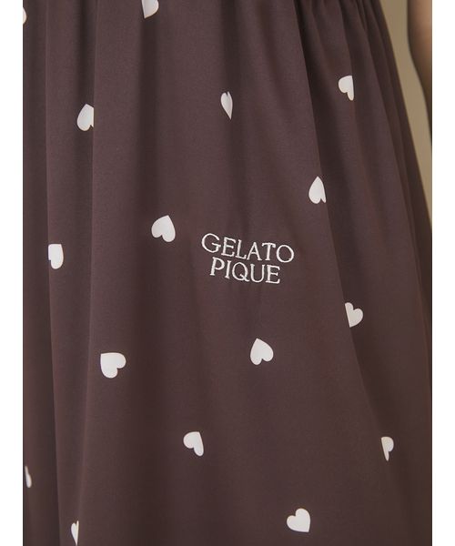 ハート柄サテンカップインワンピース（ワンピース）｜gelato