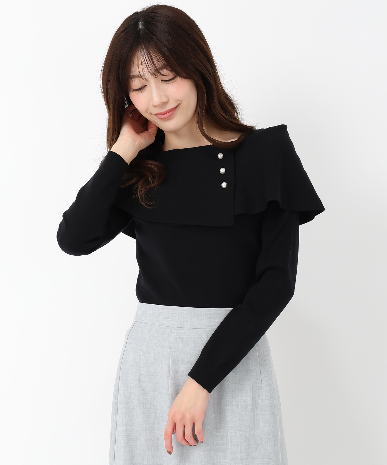 snidel MISCH MASCH ミニスカートケープパール