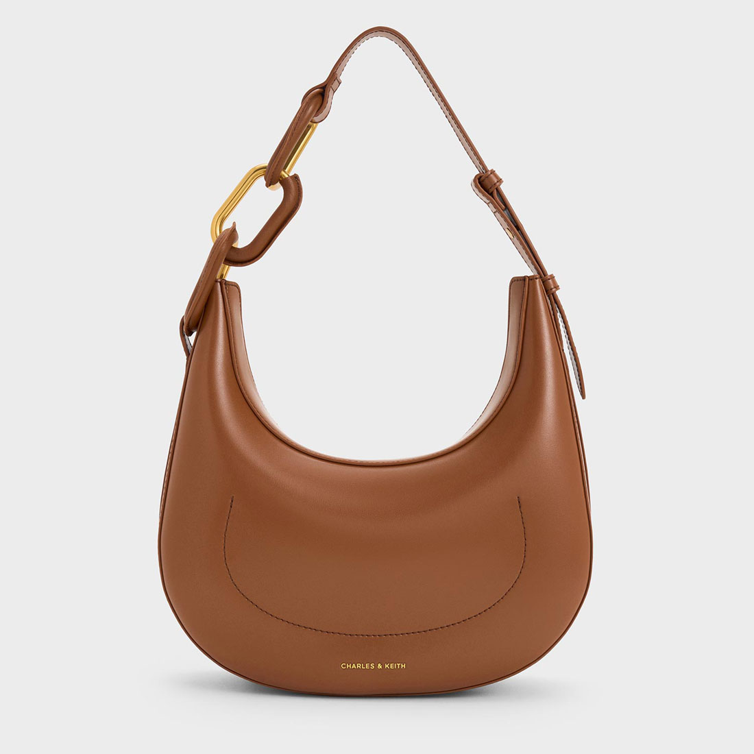 CHARLES & KEITH ブラウン ビジネスバッグ - メルカリ