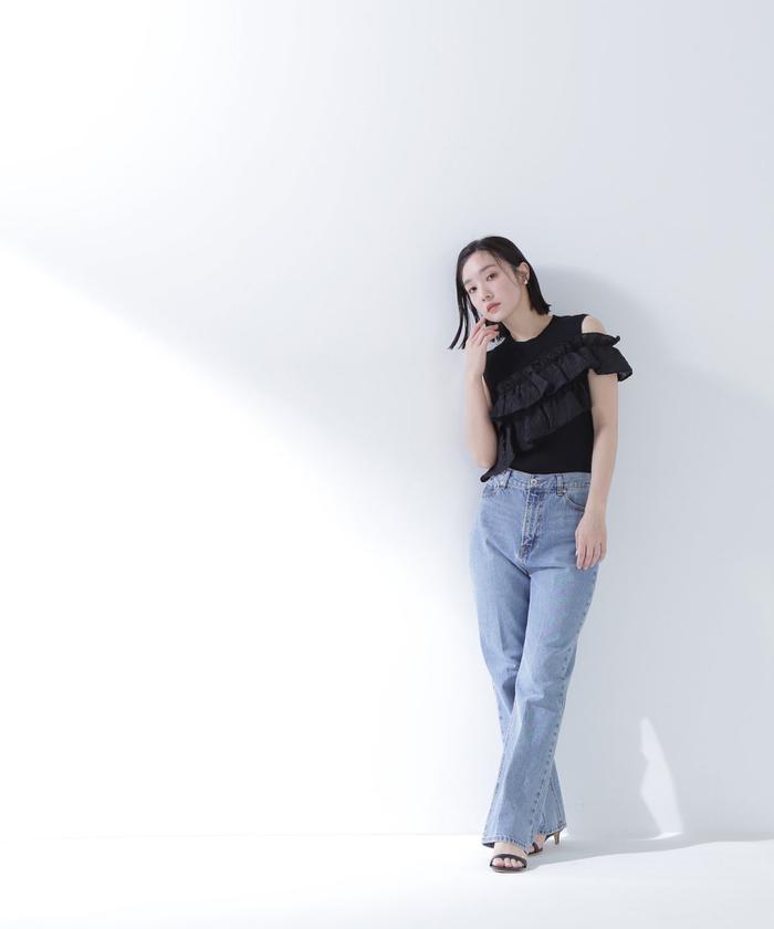 Natural beauty basic センタープレスストレートデニム センタープレスストレートデニムパンツ(507784345) | ナチュラル