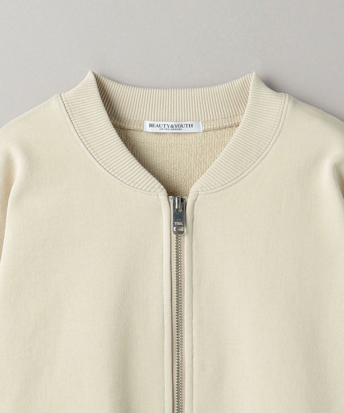 セール50%OFF】コットン裏毛 フロントジップ スウェット