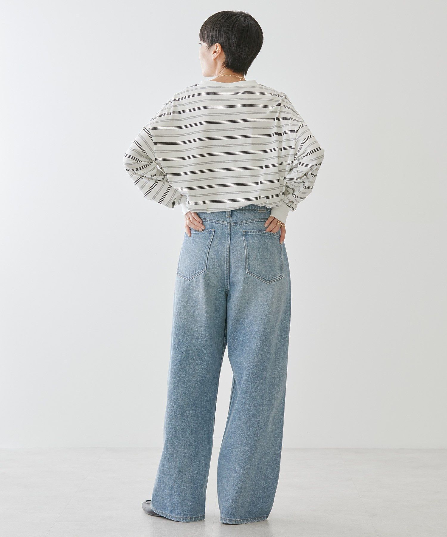 デニムジーンズ ワイドレッグ 爽やか クール アメリカン 大人 セール 37%OFF】アメリカンホリック AMERICAN HOLIC ワイド