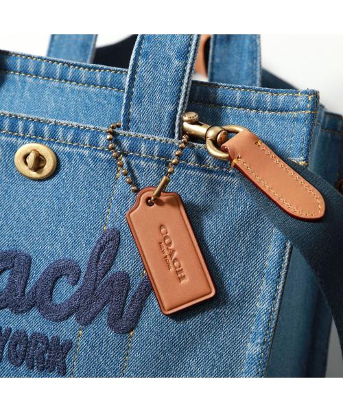 関税込☆ コーチ COACH カーゴ トート 26 ロゴ刺繍 デニム セール24%OFF】コーチ COACH COACH ハンドバッグ カーゴ トート