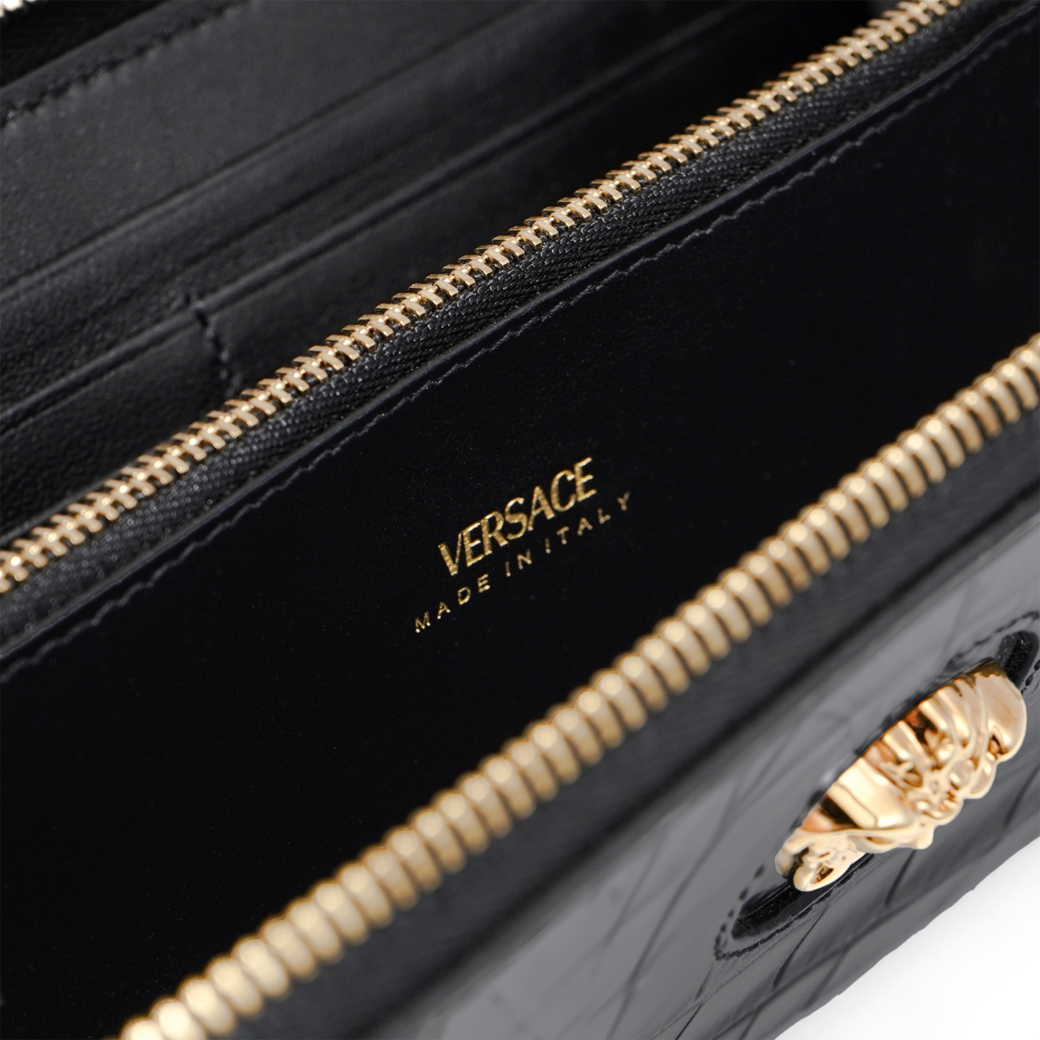 ヴェルサーチェ VERSACE VERSACE 小銭入れ付き ラウンドジップ