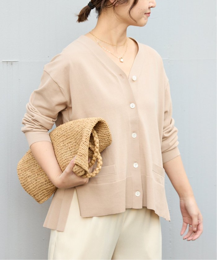 スローブイエナ　接触冷感/UV機能FROSTYCOTTON Vネックカーディガン セール 30%OFF】《接触冷感/UV機能》FROSTYCOTTON Vネック