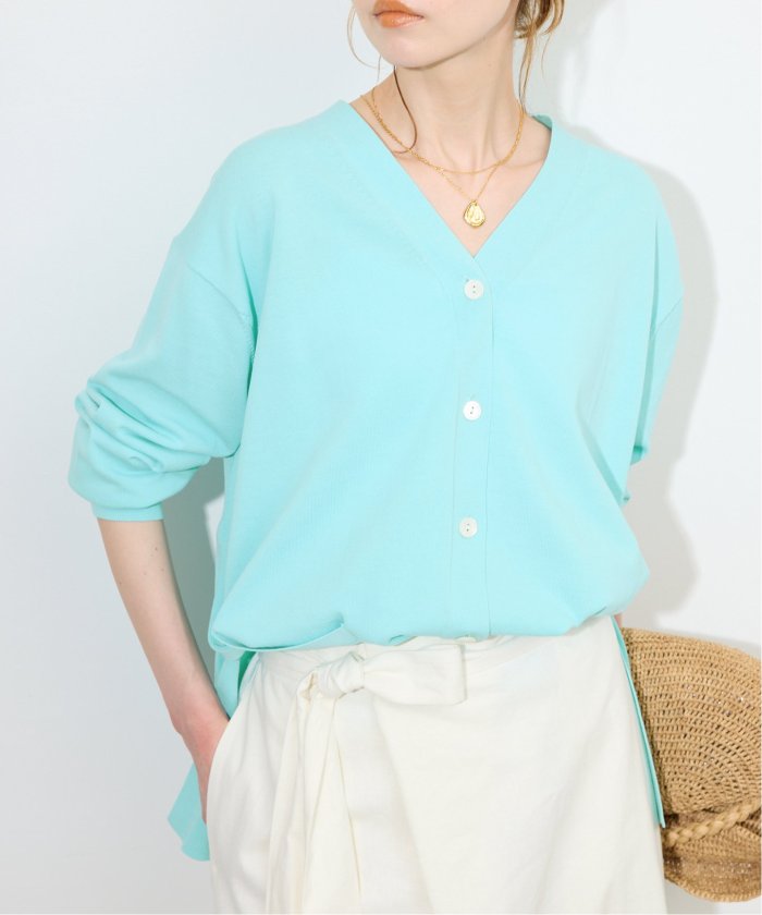 スローブイエナ　接触冷感/UV機能FROSTYCOTTON Vネックカーディガン セール 30%OFF】《接触冷感/UV機能》FROSTYCOTTON Vネック