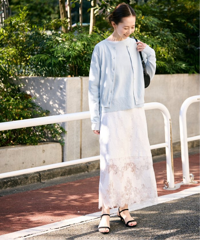 ニット セーター 「接触冷感/UV機能」FROSTYCOTTONクループルオーバー レディース セール】《接触冷感/UV機能》FROSTYCOTTONクループルオーバー