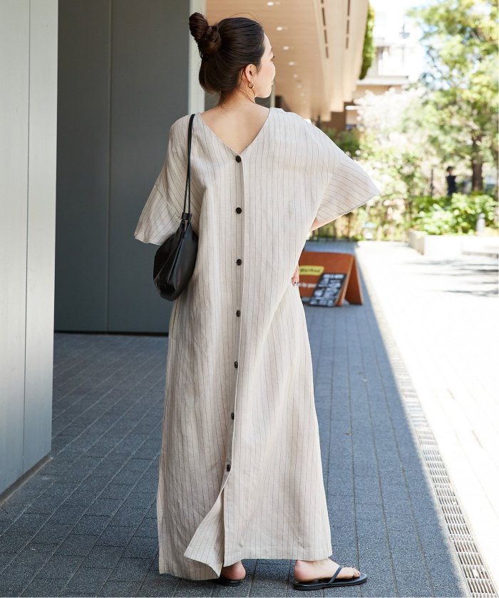 ベーセーストック　リネンレーヨン2WAYワンピース B.C STOCK｜手洗い可 / リネンレーヨン2WAYワンピース | Rakuten
