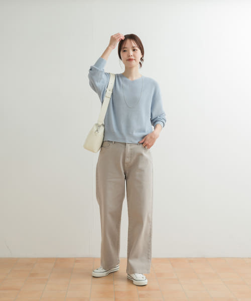 【アーバンリサーチドアーズ】コットン畦Vネックニット URBAN RESEARCH DOORS（アーバンリサーチドアーズ）の「コットン